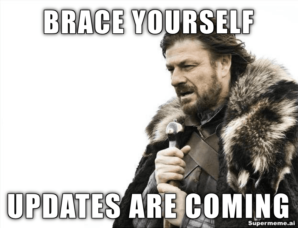Meme about cloud updates