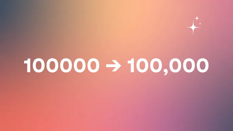 Better numbers formatting in the dashboard