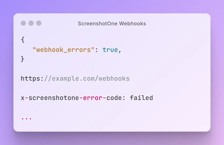 Rendering errors in webhooks