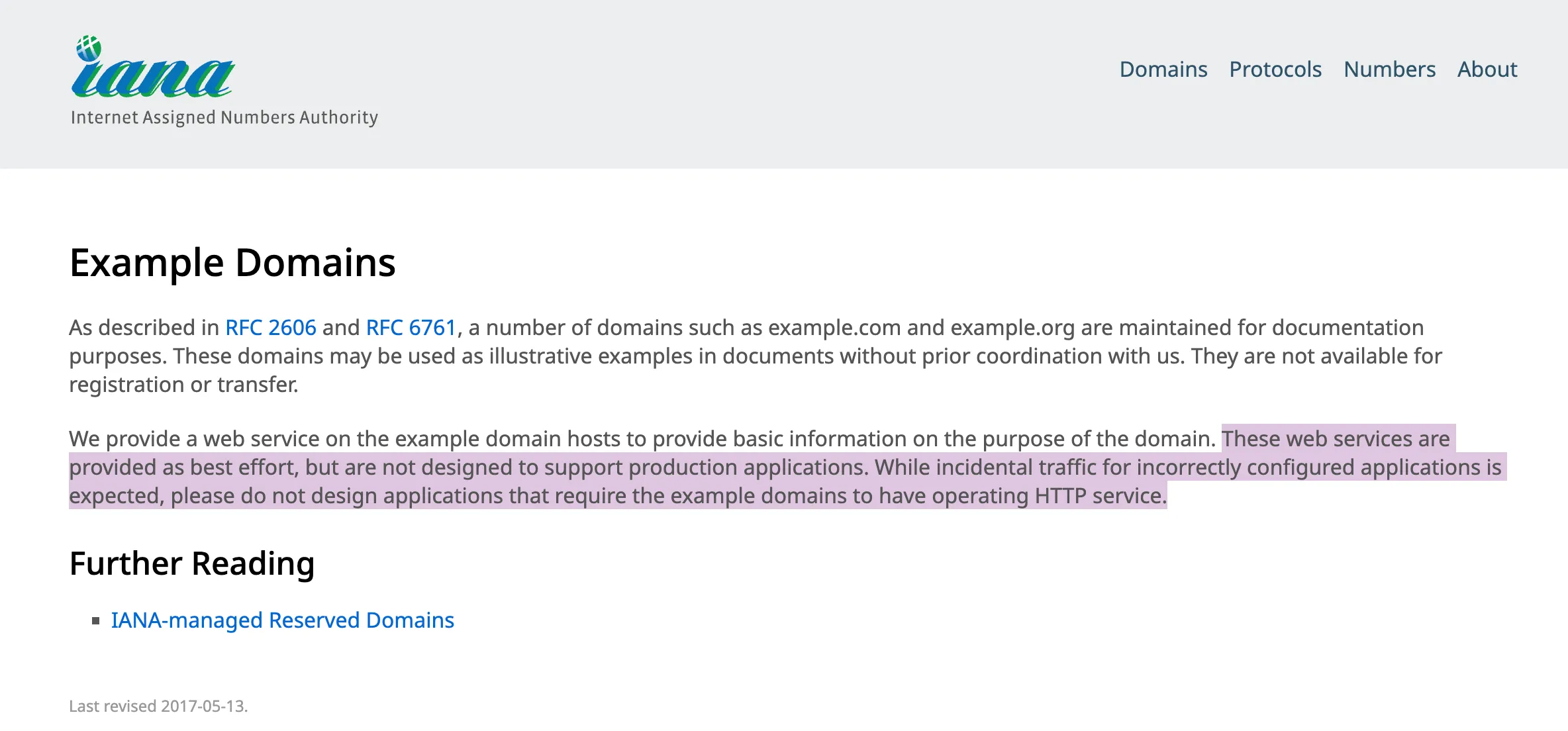 example.com documentation