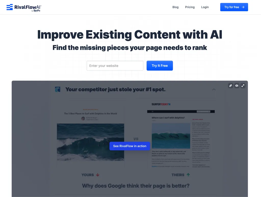 How RivalFlowAI uses ScreenshotOne to help its customers improve existing content