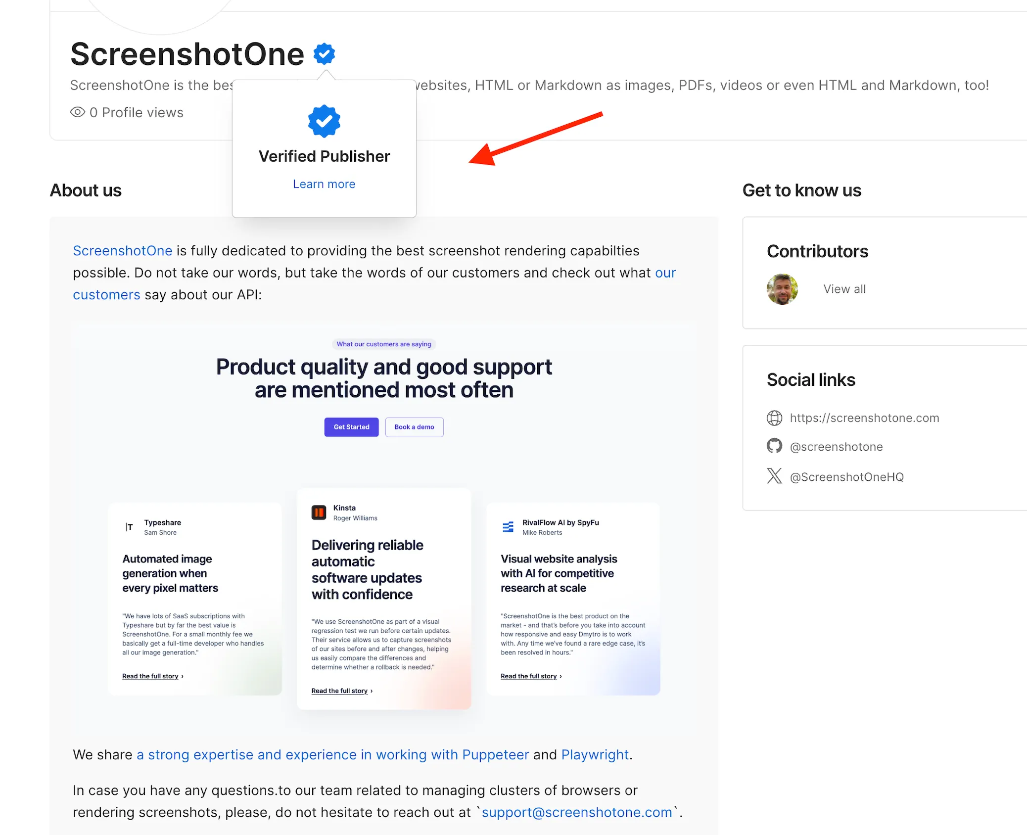 ScreenshotOne on the Postman Public API Network